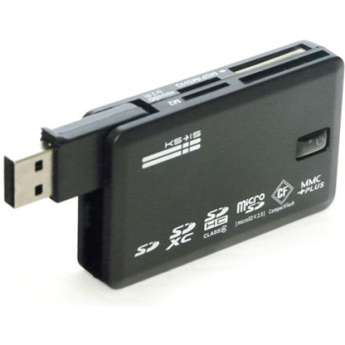 Устройство чтения/записи карт памяти (карт-ридер) 8 в 1 KS-is Crysi USB 2.0 (KS-016)