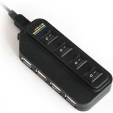 Хаб USB 2.0 на 4 порта KS-is Prote с выключателями на порты расширения (KS-019)