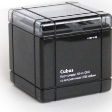 Картридер с хабом USB 2.0 на 2 порта KS-is Cubus (KS-038)