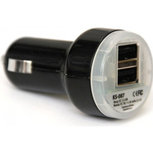 Зарядное устройство USB от прикуривателя авто KS-is Duoco (KS-087)