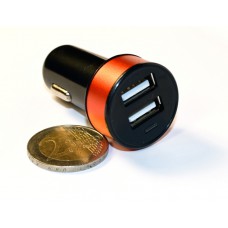 Зар ус-во USB 2 порта для циф техн 2.1A/1A от прик авто 12В KS-is Joox (KS-212Red) черно-красная