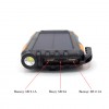 Внешний аккумулятор power bank со встроенной солнечной панелью KS-is (KS-303BO) 20000мАч, черно-оранжевый