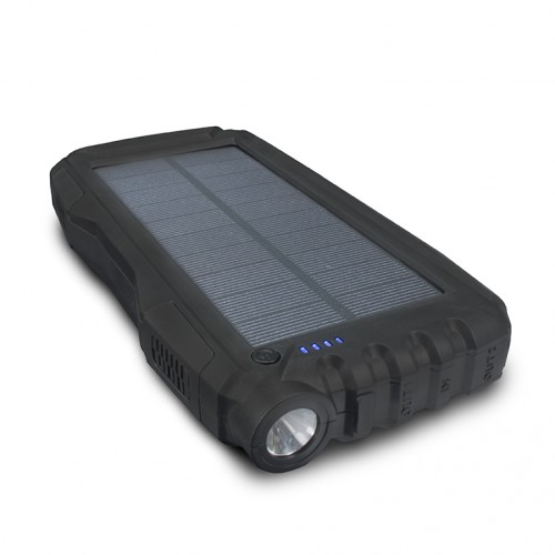 Внешний аккумулятор power bank со встроенной солнечной панелью KS-is (KS-303B) 20000мАч, черный