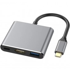 Адаптер USB-C M в USB/HDMI/PD F KS-is (KS-342P) премиум