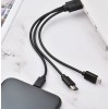 Кабель для зарядки USB 3 в 1 USB-C/Lightning/microUSB KS-is (KS-478)