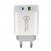 Зарядное устройство USB QC3.0+PD3.0 20Вт от электрической сети KS-is (KS-602)