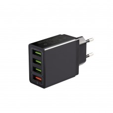 Зарядное устройство USB 3.1A x 3   QC3.0 x 1 от электрической сети KS-is (KS-603)