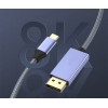 Кабель адаптер двунаправленный USB-C M DisplayPort 1.4 M KS-is (KS-536PB) 1.8м премиум