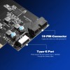 Контроллер 2+2 в 1 PCIe USB 3.2 Gen2 KS-is (KS-797)