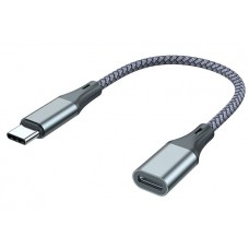 Адаптер USB-C M в Lightning F для зарядки и передачи данных KS-is (KS-838Gr-C)