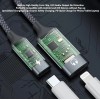 Адаптер USB-C M в Lightning F + PD F для передачи аудио и зарядки KS-is (KS-838Gr-D)